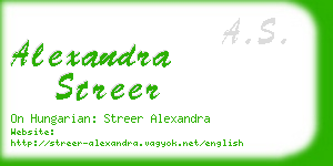 alexandra streer business card